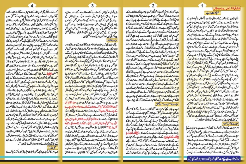 ebadat rab brochure AUG 2024 01 TANZEEM-E-ISLAMI, Pakistan is working to re-establish / re-instate Khilafah by following the methodology of prophet Muhammad (SAWS)